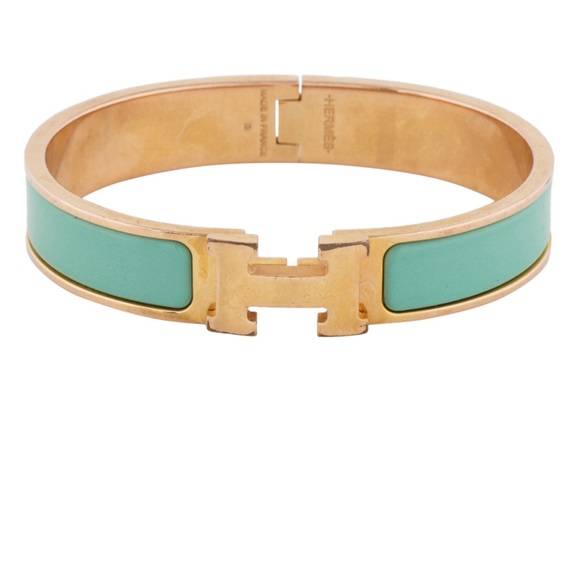 Hermes Clic H Bracelet - Blue, 18K
Rose Gold-Plated Bangle, Bracelet - Picture 9 of 16